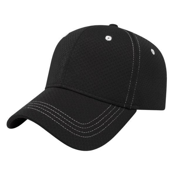 Soft Textured Polyester Mesh Constructed Performance Cap