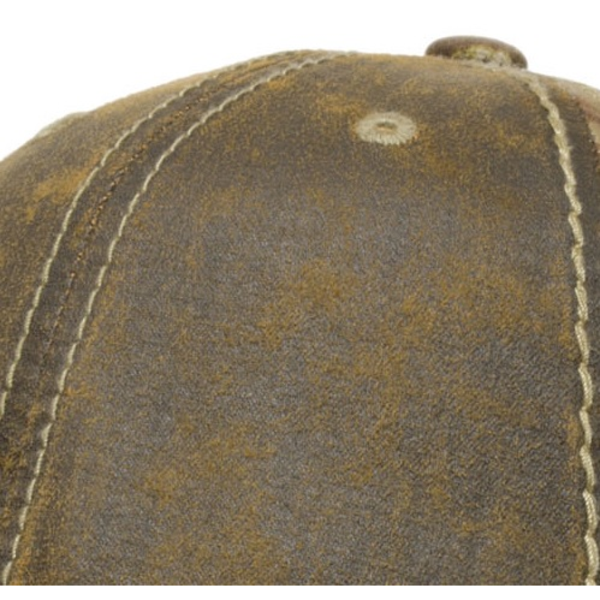 Faux Leathered Poly Cotton Unconstructed Cap with Realtree® Camo Back