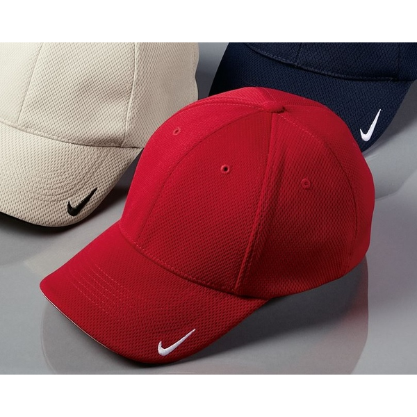 NIKE® Golf Dri-FIT Mesh Swoosh Flex Constructed Fitted Sandwich Cap