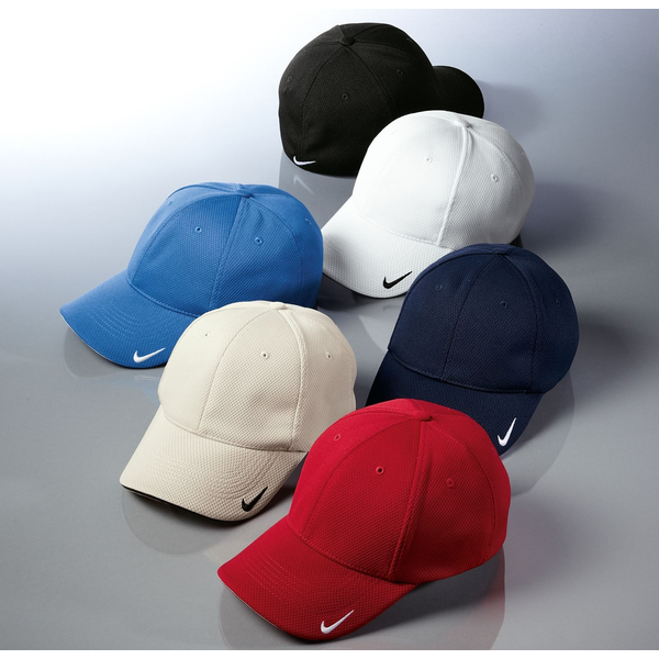 NIKE® Golf Dri-FIT Mesh Swoosh Flex Constructed Fitted Sandwich Cap