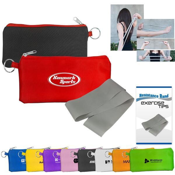 Stretchy Resistance Band With Travel Pouch