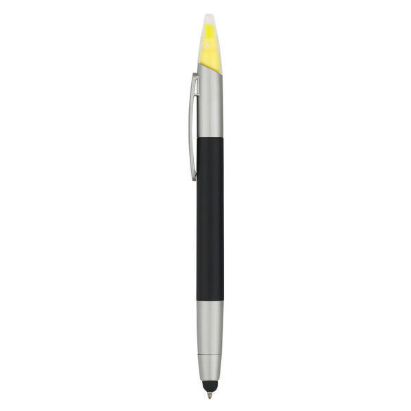 Three-in-One Retractable Pen, Highlighter & Stylus