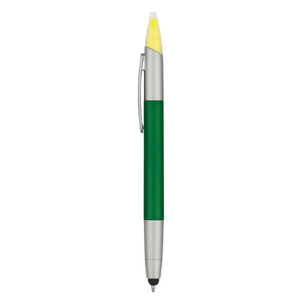 Three-in-One Retractable Pen, Highlighter & Stylus