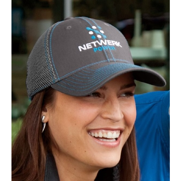 New Era® Contrast Stitch Constructed Fitted Cap with Mesh Back