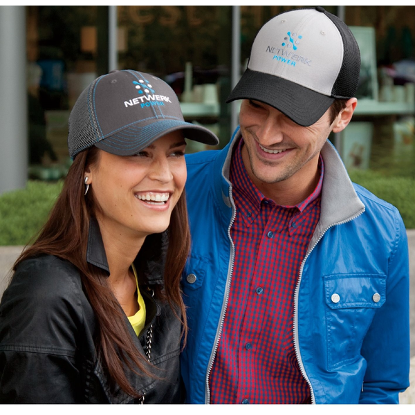 New Era® Contrast Stitch Constructed Fitted Cap with Mesh Back