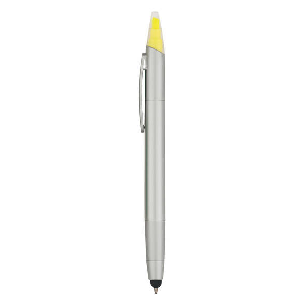 Three-in-One Retractable Pen, Highlighter & Stylus