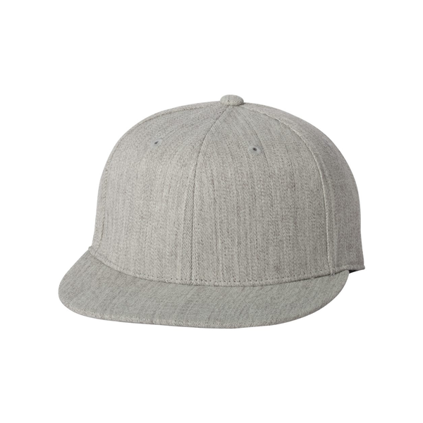 Flexfit® Wool Blend Constructed Fitted Flat Bill Cap