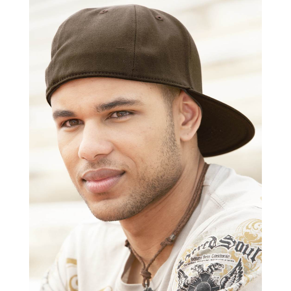 Flexfit® Wool Blend Constructed Fitted Flat Bill Cap