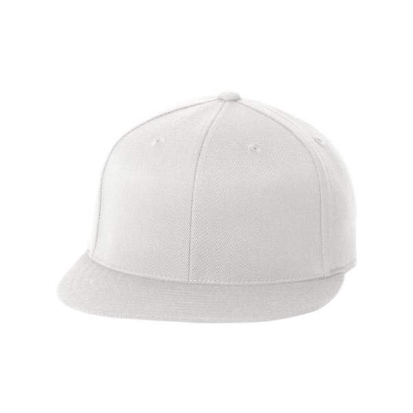 Flexfit® Wool Blend Constructed Fitted Flat Bill Cap