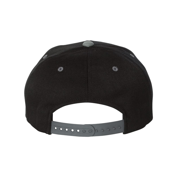 Flexfit® Wool Blend Flat Bill Snapback Constructed Cap