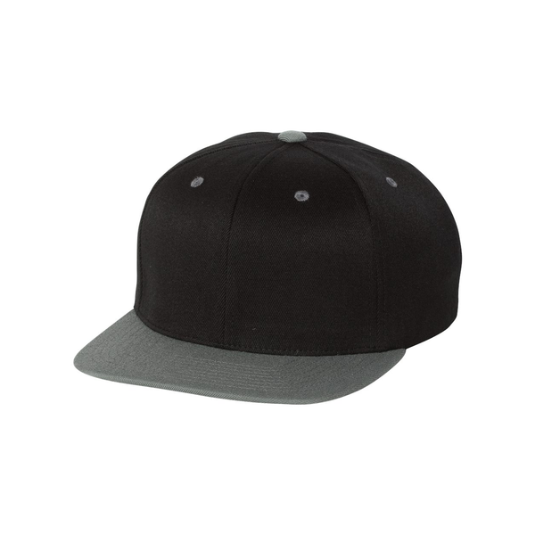 Flexfit® Wool Blend Flat Bill Snapback Constructed Cap