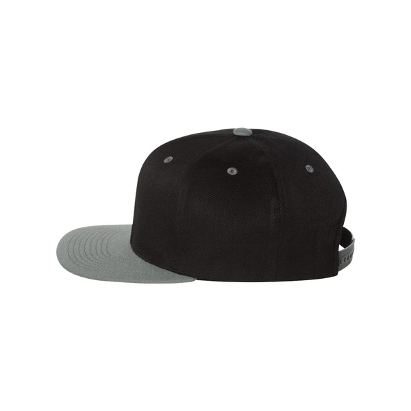 Flexfit® Wool Blend Flat Bill Snapback Constructed Cap