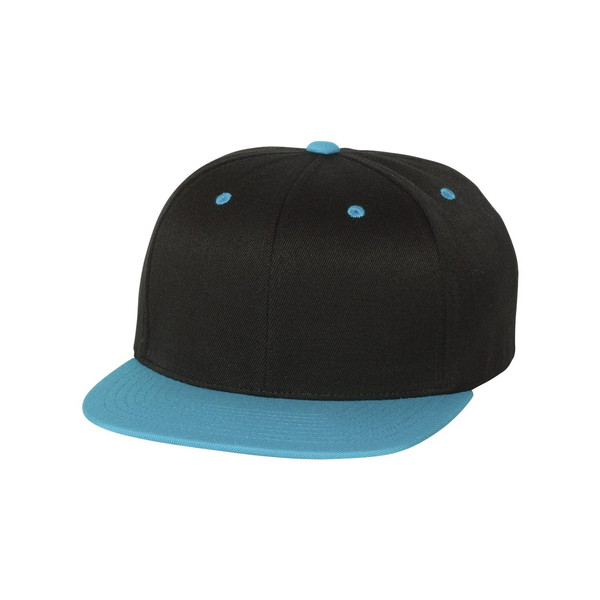 Flexfit® Wool Blend Flat Bill Snapback Constructed Cap