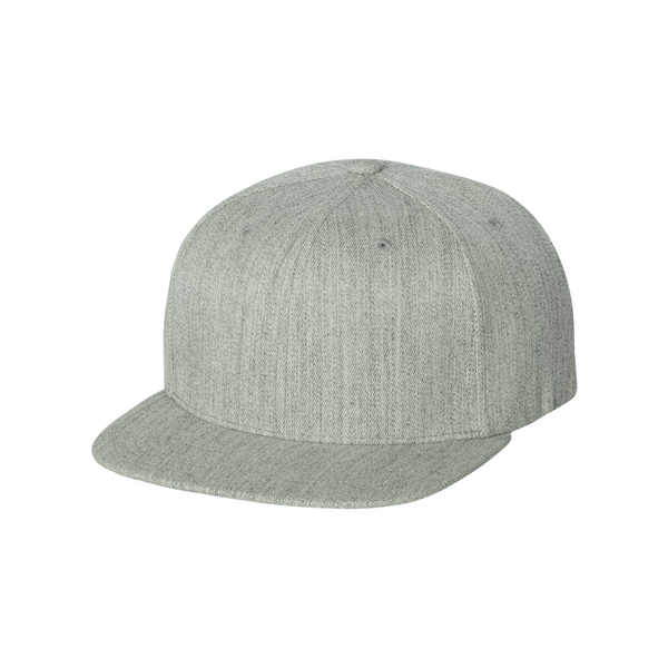 Flexfit® Wool Blend Flat Bill Snapback Constructed Cap