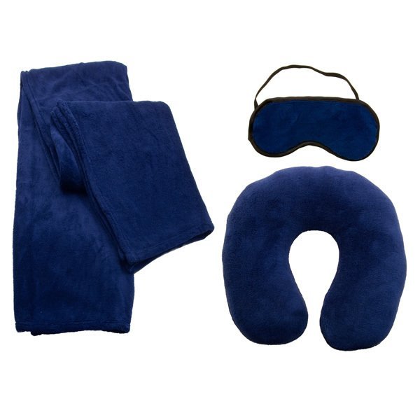 Luxury Plush Travel Set with Blanket, Eye Mask & Pillow