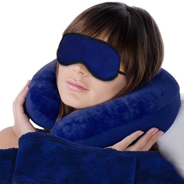 Luxury Plush Travel Set with Blanket, Eye Mask & Pillow
