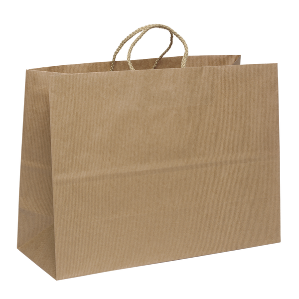 Paper Shopper Bag w/ Stripes, 16