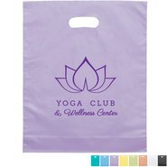 Frosted Brite Plastic Take Home Bag, 12" x 15"