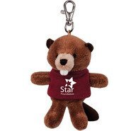 Beaver Wild Bunch Plush Key Tag