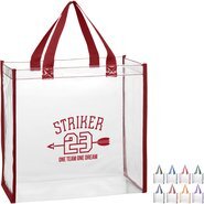Clear Colored Trim PVC Tote