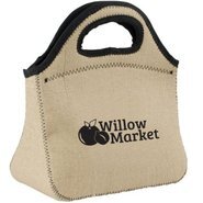 Klutch Burlap-Neoprene Lunch Bag