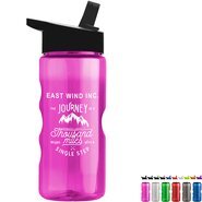 Finger Grip Tritan™ Translucent Bottle, 22oz. - Flip Straw Lid