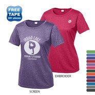 Sport-Tek® Heather Contender™ Ladies' Scoop Neck Performance Tee