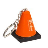 Construction Cone Stress Reliever Key Chain