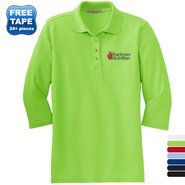 Port Authority® Silk Touch™ Pique Ladies' 3/4 Sleeve Polo