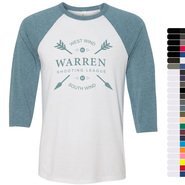 Bella + Canvas® Poly Cotton Unisex Baseball 3/4-Sleeve Tee