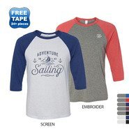 Bella + Canvas® Triblend Unisex Baseball 3/4-Sleeve Tee