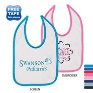 Rabbit Skins® Ringspun Cotton Jersey Contrast Color Infant Bib