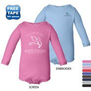 Rabbit Skins® Lap Shoulder Long Sleeve Infant Creeper, Colors