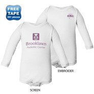 Rabbit Skins® Lap Shoulder Long Sleeve Infant Creeper, White