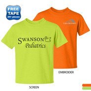 JERZEES® Dri-Power® Active 50/50 Youth Performance Tee, Safety Colors