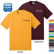 Port & Company® 50/50 Cotton/Poly Men's Pocket Tee