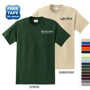Port & Company® Essential Heavyweight 100% Cotton Men's Pocket Tee