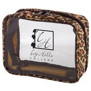 Leopard Trim Clear Amenity Bag