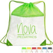 Clear Mesh Drawstring Backpack