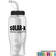 Transparent Grip Poly-Pure Sport Bottle, 27oz. - Straw Lid