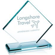 Diamond Jade Glass Award, 6-3/4"