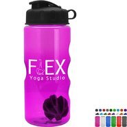 Finger Grip Shaker Tritan™ Transparent Bottle, 22oz. - Flip Top Lid