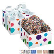 Chocolate Covered Pretzel Gift Box, Rainbow Nonpareil Sprinkles
