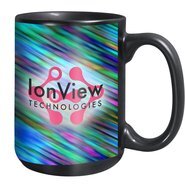 Mighty Matte Black Ceramic Mug, 15oz.