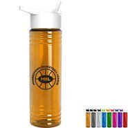 Slim Fit Water Bottle with Flip Straw, 24oz.