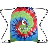 Tie-Dye Polyester Drawstring Bag