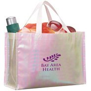 Iridescent Non-Woven Shopper Tote