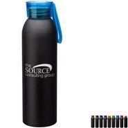 Metis Black Body Aluminum Water Bottle, 22oz.