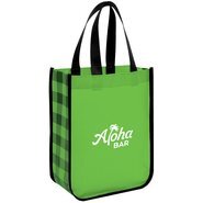 Northwoods Laminated Plaid Non-Woven Tote Bag