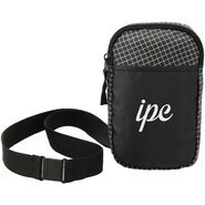 Grid Lanyard Nylon Crossbody Phone Pouch